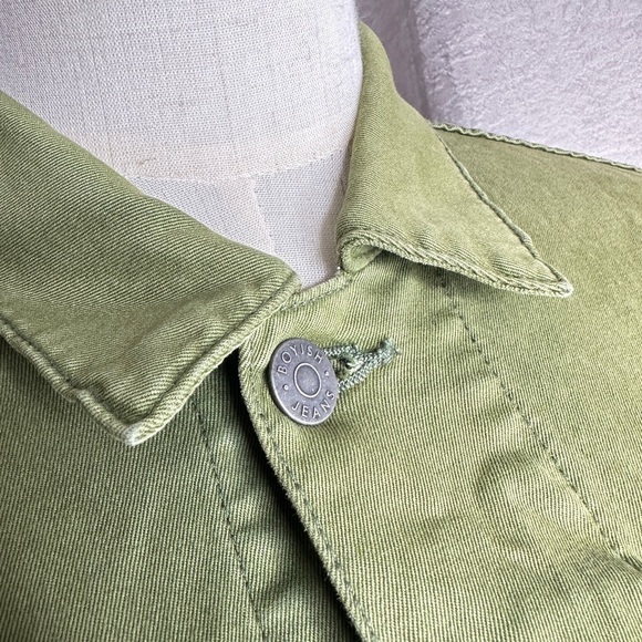 BOYISH Women’s The Camden Denim Cropped Utility Jacket Army Green Sz XS - Picture 7 of 16